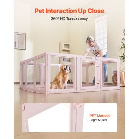 Dog Whelping Box, 60x59x23 in Transparent Plastic Dog Whelping Pen for X-Large Sized Dogs, Waterproof Puppy Playpen with Windows & Door Lock Dog Whelping Box, 60x59x23 in Transparent Plastic Dog Whelping Pen for X-Large Sized Dogs, Waterproof Puppy Playpen with Windows & Door Lock